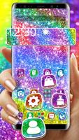 Multi Color Glitter Theme Affiche