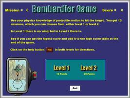 Physics - Bombardier Game screenshot 1