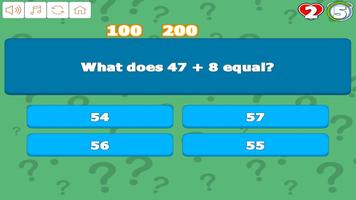 Grade 3 Math Trivia capture d'écran 1