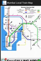 Mumbai Local train map โปสเตอร์