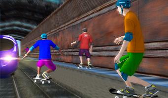 Echt Skateboard Party - Longboard Eislaufen Champi Plakat