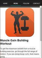 Muscle Gain Building Workout اسکرین شاٹ 1