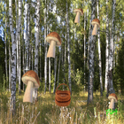 mushrooms and busket أيقونة