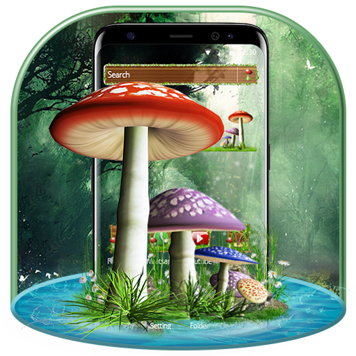 3D Mushroom Nature Theme