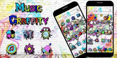 Music Colorful Graffiti Theme ảnh chụp màn hình 3