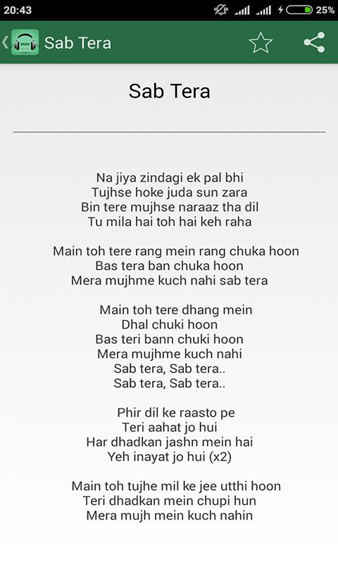 Bollywood Songs Tere Liye Lyrics By Atif Aslam Song English Translation