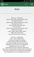 Rihanna Work Songs Lyrics スクリーンショット 2