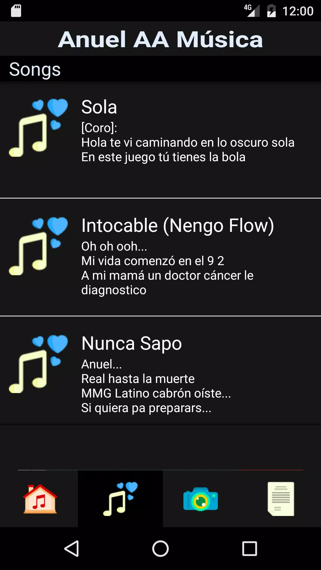 Descarga de APK de Anuel AA Música Letras para Android