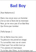 Lyrics Fally Ipupa - Bad Boy feat. Aya Nakamura capture d'écran 1