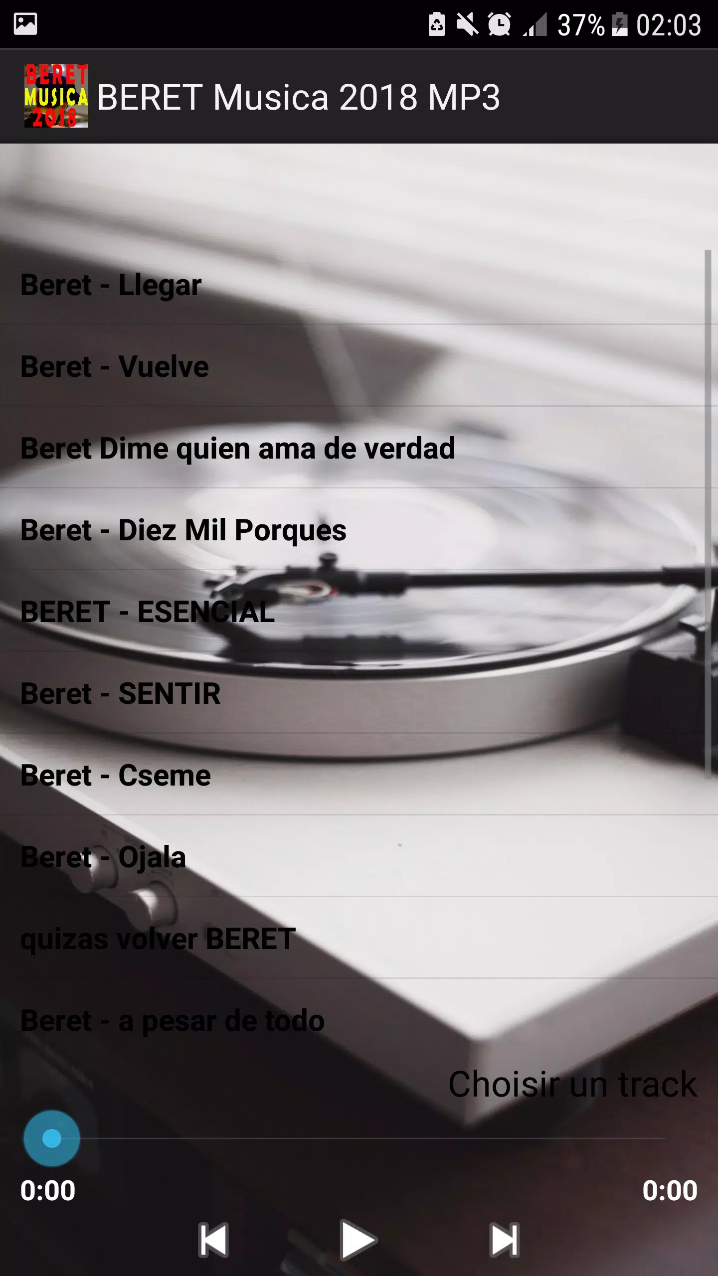 Descarga de APK de BERET Musica 2018 MP3 para Android