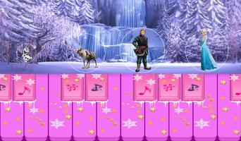 Pink Piano Tiles Frozen - Ice Queen Magic Tiles 스크린샷 1