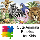 Cute Animals Puzzles for Kids icône