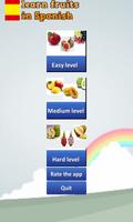 Spanish Vocabulary (Fruits) Affiche