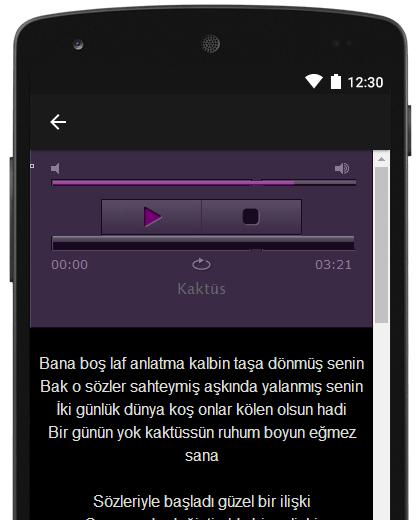 android icin norm ender sarki sozleri apk yi indir