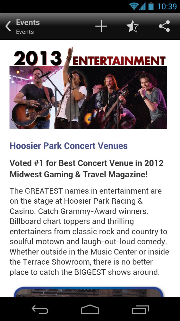 Hoosier Park Casino Concert Seating Chart Hoosier Park Casino Concert Seating Chart