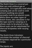 Dutch Oven Calculator screenshot 1