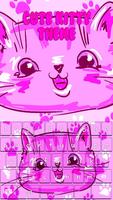برنامه‌نما Cute Kitty Keyboard Theme عکس از صفحه