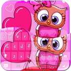 Cute Owl Keyboard أيقونة