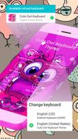 Cute Owl Keyboard Affiche