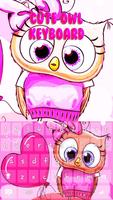 Cute Owl Keyboard تصوير الشاشة 3