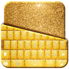 Gold Glitter Keyboard Theme icono