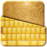 Gold Glitter Keyboard Theme icône