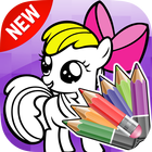 Coloring book Little Pony icon