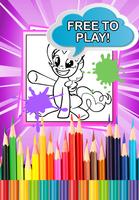 Coloring book Little Pony Affiche