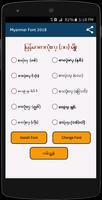 Myanmar Font 2018 پوسٹر