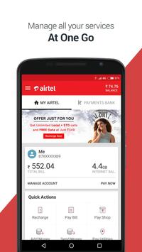 My Airtel-Recharge, Bill, Bank