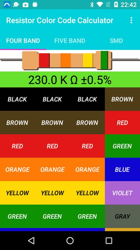 resistor color code calculator for android apk download 5 band resistor color code calculator and chart