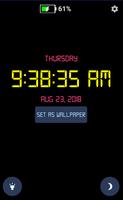 Digital Clock Live Wallpaper Plakat