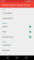 برنامه‌نما Myat Min Keyboard - Unicode عکس از صفحه