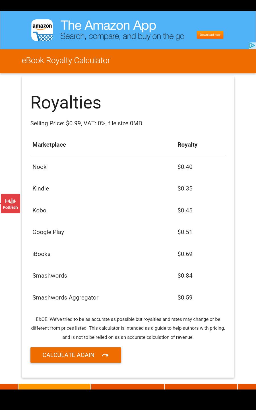 eBook Royalty Calculator APK for Android Download