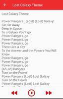 Songs and Lyrics Power Rangers 截图 3