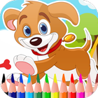 Dogs Coloring Book Free icône