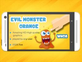 Orange Monster Bösewicht Plakat