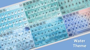 Water Keyboard Theme Affiche