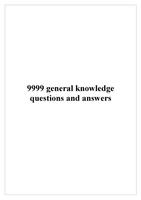 9999 General Knowledge Quiz Affiche