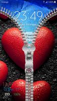My Heart Zipper Lock Screen Cartaz