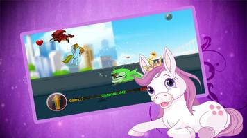 Little Unicorn Pony Fights 2D پوسٹر
