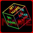 My Name Cube Live Wallpaper icône
