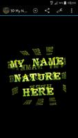 3D My Name Nature fonts LWP تصوير الشاشة 1