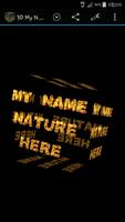 3D My Name Nature fonts LWP تصوير الشاشة 2