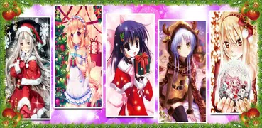 Cute Christmas Anime Girl Wallpapers HD