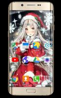 Cute Christmas Anime Girl Wallpapers HD captura de pantalla 3