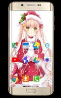 Cute Christmas Anime Girl Wallpapers HD plakat