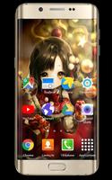 Cute Christmas Anime Girl Wallpapers HD captura de pantalla 1