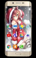 Cute Christmas Anime Girl Wallpapers HD capture d'écran 2