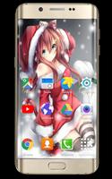 Cute Christmas Anime Girl Wallpapers HD screenshot 2